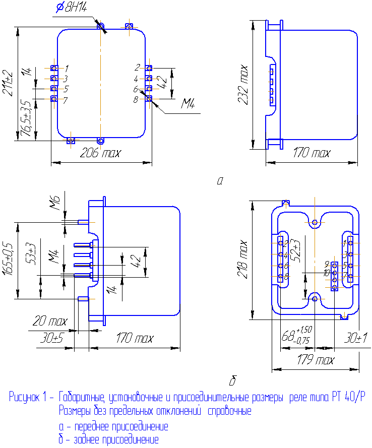 РТ-40/Р5 | Реле максимального тока трехфазное (УРОВ) 