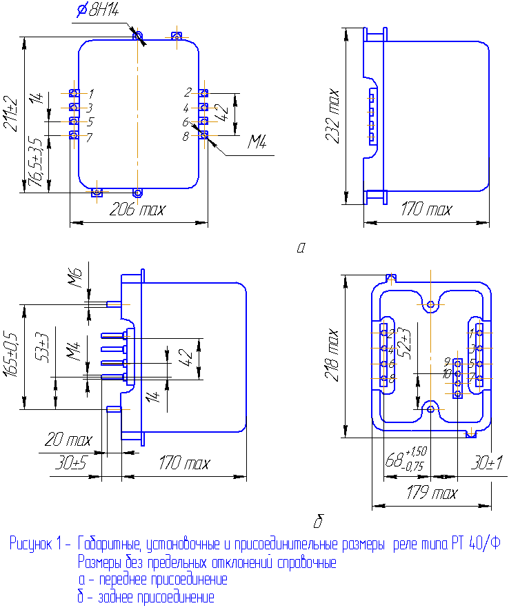 РТ-40/Ф | Реле максимального тока с загрублением от высших гармоник
