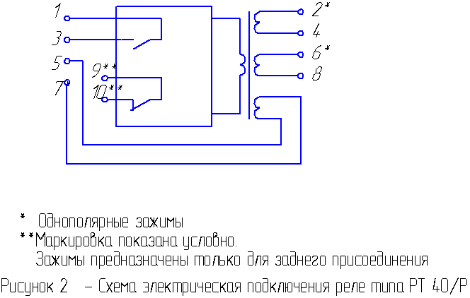 РТ-40/Р5 | Реле максимального тока трехфазное (УРОВ) 