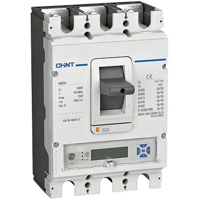 NM8N-800Q EM 3P 630А 70кА с электр. расцепителем, LCD (R) | Автоматический выключатель 